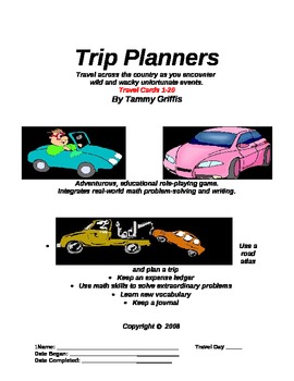 Preview of Math Role-Playing Game (Trip Planners): Travel Cards 1-20