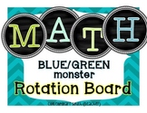Math Rotation Board {Blue/Green Monsters}
