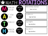 Math Rotation/Guided Math Timed Slides