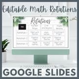 Math Rotation Slides-EDITABLE!