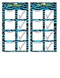 Math Routine Schedules Zebra Print