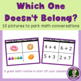 Math Routine:  Which One Doesn't Belong? 10 pictures provided