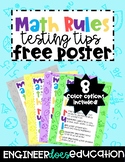 Math Rules Test Taking Tips Poster