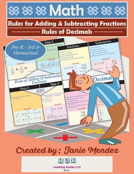 Preview of Math: Rules for (+, -) Fractions with Uncommon Denominators & Decimals