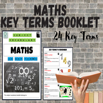 Preview of Math Middle school Vocabulary Booklet