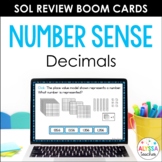 Math SOL Review Digital Task Cards - Decimals Number Sense (SOL 4.3)