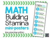 Math STAMINA Mini-Posters (Green & Blue)