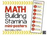 Math STAMINA Mini-Posters (Red & Yellow)
