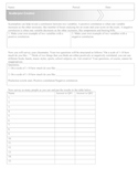 Math: Scatterplot creation activity (statistics, correlation)