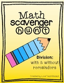 Math Scavenger Hunt: Division (with and without remainders)