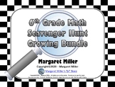 Math Scavenger Hunt Growing Bundle - 6th Grade