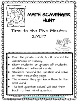 Preview of Math Scavenger Hunt: Time to Five Minutes