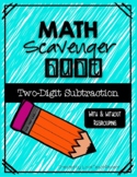 Math Scavenger Hunt: Two-Digit Subtraction (with and witho