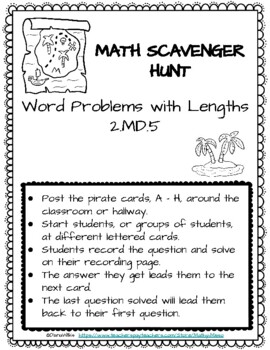 Preview of Math Scavenger Hunt: Word Problems with Length