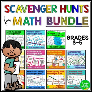 Preview of Math Scavenger Hunts BUNDLE