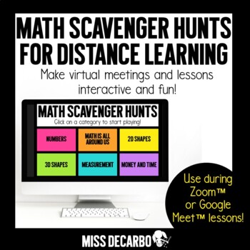 Preview of Math Scavenger Hunts for Distance Learning