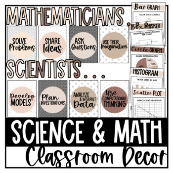 Preview of Math & Science Classroom Decor Bundle