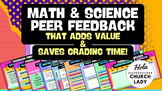 Math & Science Structured Peer Feedback Peer Review (25 slides)