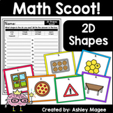 Math Scoot! 2D Shape Activity Game Center Identify Real Wo