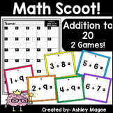 Math Scoot! Addition to 20 (sums to 20) Adding Activity Game