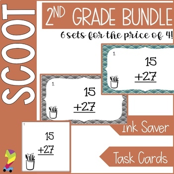 Preview of 2nd Grade Math Task Cards Bundle 1 (Time, addition, subtraction, money)