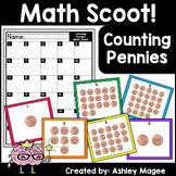 Math Scoot! Counting Money - Pennies (up to 30 cents) Acti