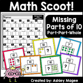 Math Scoot: Missing Parts of 10 (Part-Part-Whole) Activity Game