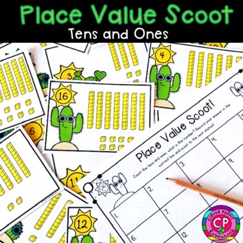 Preview of Math Scoot - Place Value - Tens and Ones