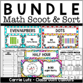 Math Scoot & Sort Bundle - Time, Money, & Place Value