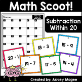 Math Scoot! Subtraction: Subtracting Within 20 Activity Game
