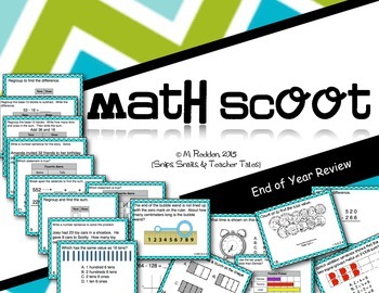 Preview of Math Scoot for 2nd Grade {End of Year Review}