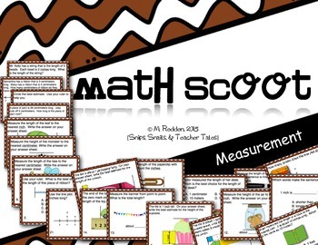 Preview of Math Scoot for 2nd Grade {Measurement}