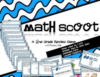 Preview of Math Scoot for 2nd Grade {Place Value and Expanded Form}