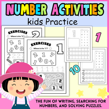 Math Sense Writing and Tracing Numbers Practice Pages 1-10 | Kindergarten