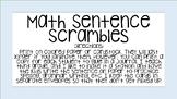 Math Sentence Scramble