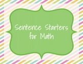 Math Sentence Starters (30 pack)