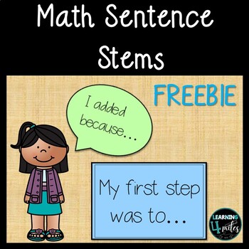 Preview of Math Sentence Stems