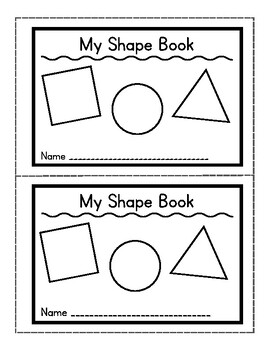 Preview of Math Shapes 2D Shape Book Emergent Reader Mini Booklet Reading Writing