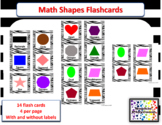 Math Shapes Flash Cards Zebra Pattern