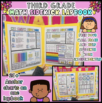 Preview of Math Sidekick Office 3rd Grade Folder March, Division, Area, Fractions, Testing