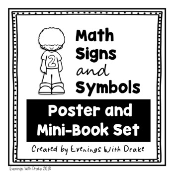 Preview of Math Signs and Symbols Poster and Mini Book Set