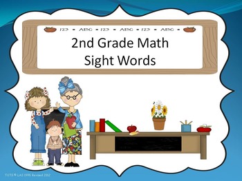 Preview of Math Sight Words