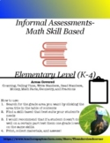 Math Skill Based for K-4-For Special Education Teachers wi