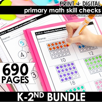 Preview of Math Worksheets for K-2 for Addition, Subtraction, Graphing, Time, Money & More