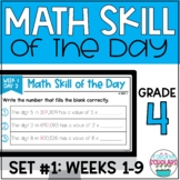 Math Skill of the Day 4th Grade SET 1 Morning Work Project