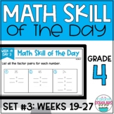 Math Skill of the Day 4th Grade SET 3 Morning Work Project