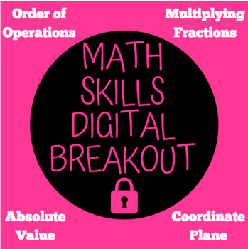 Preview of Distance Learning: Math Skills Digital Breakout / Escape Room