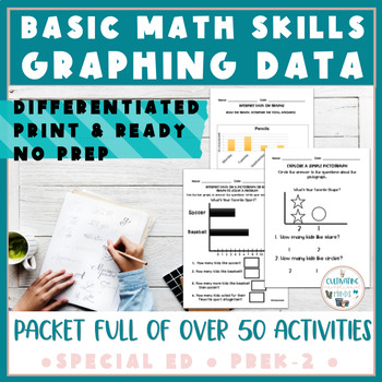 Preview of Math Skills | Home Learning Packet | Graphing & Data | ESY | End of Year
