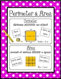 Math Skills Poster FREEBIE! Perimeter and Area (First of set)