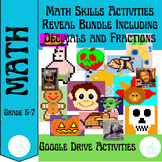 Math Skills Activities Reveal Bundle Including Decimals an